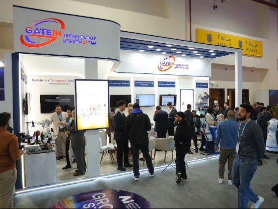 GateIn Technology exhibition booth showcasing AI, robotics and computing solutions